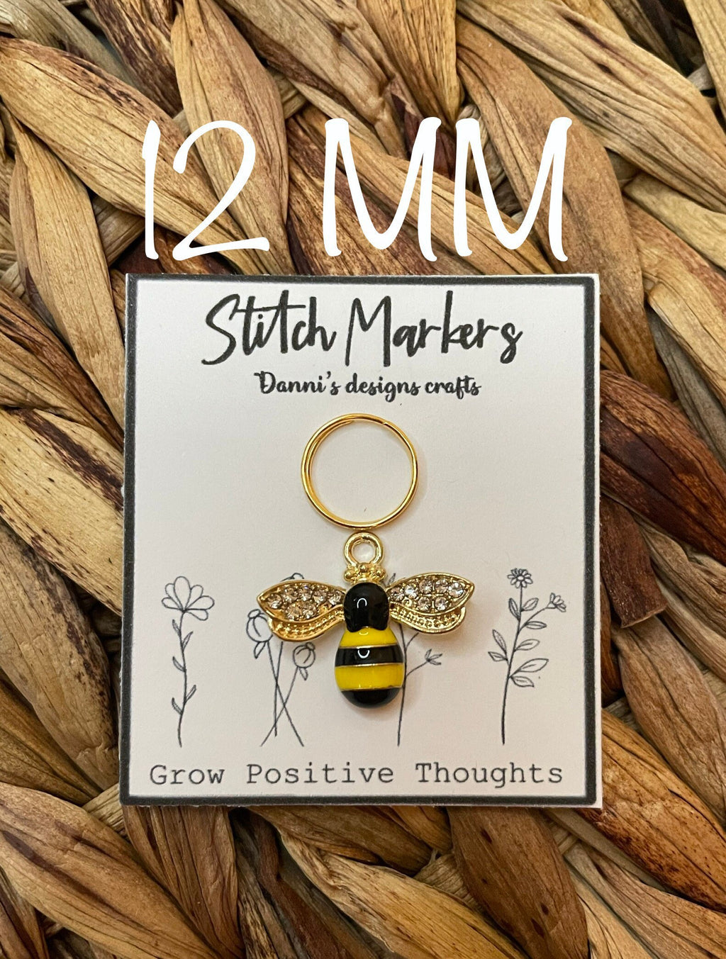 Honey bee stitch markers