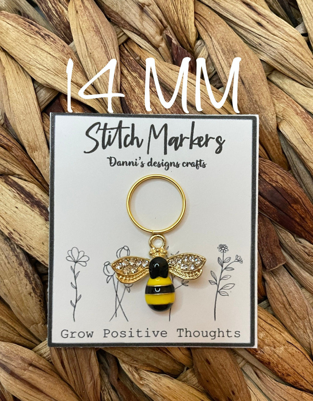 Honey bee stitch markers