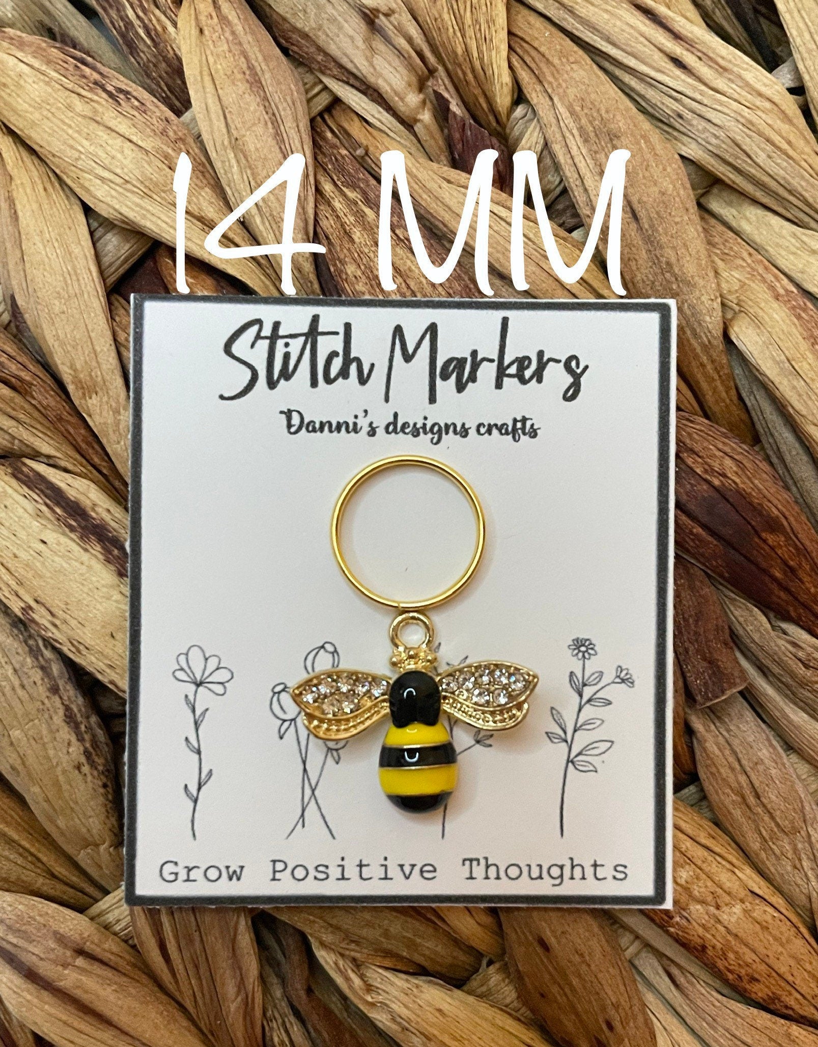 Honey bee stitch markers