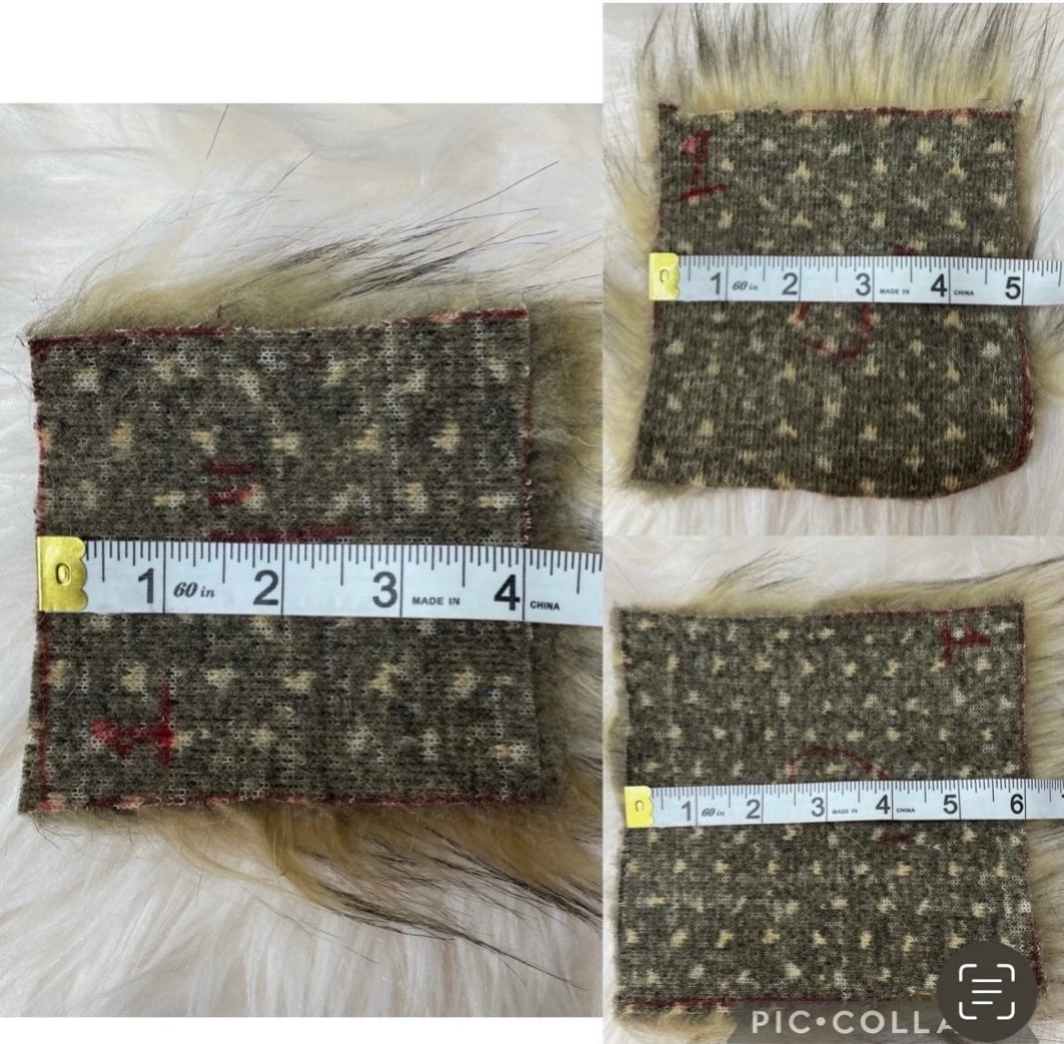 Fire red Faux fur Pom Pom