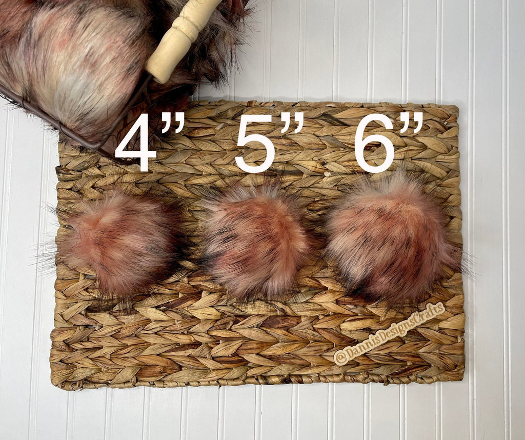Apollo wolf pink faux fur Pom Pom