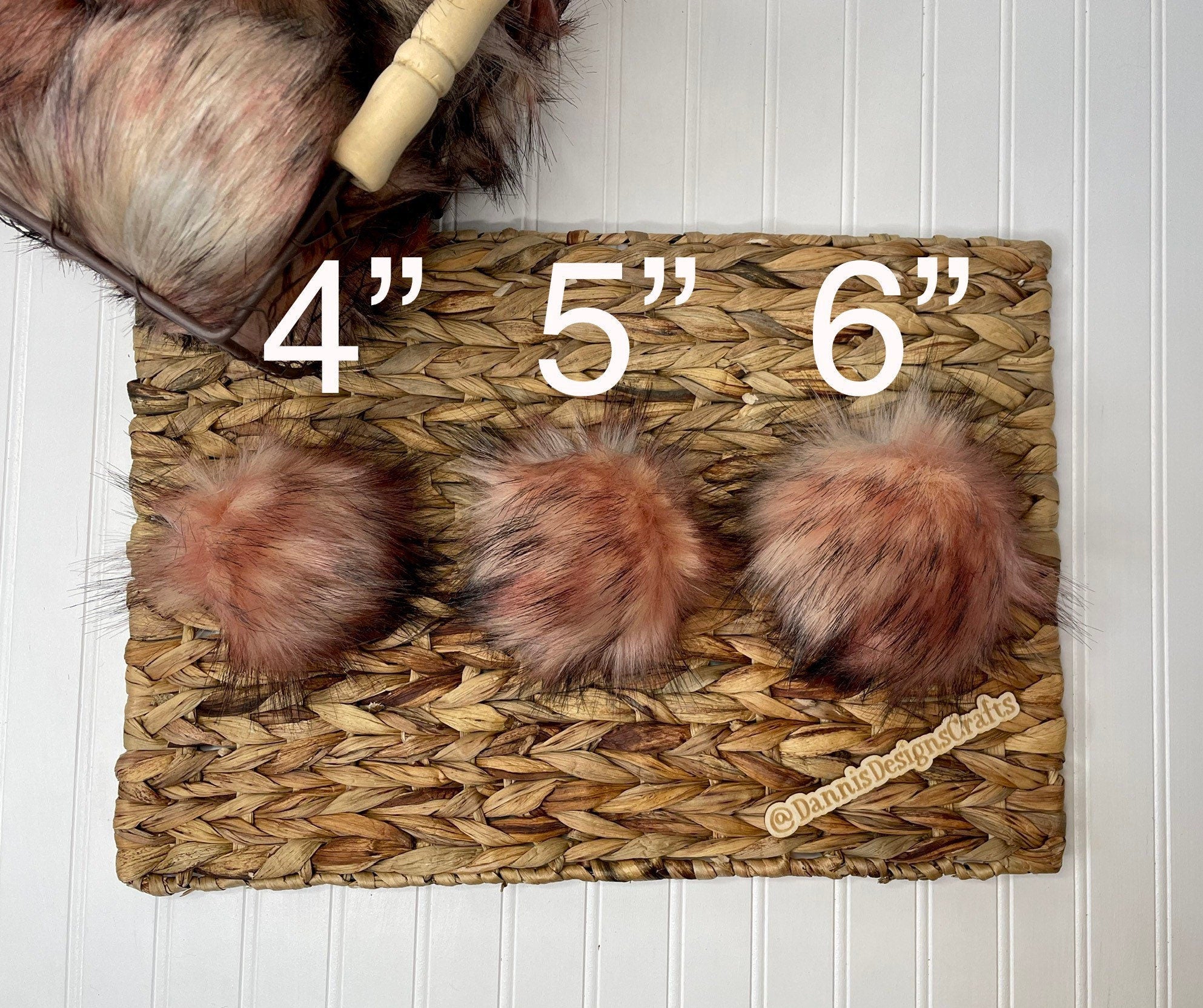 Apollo wolf pink faux fur Pom Pom