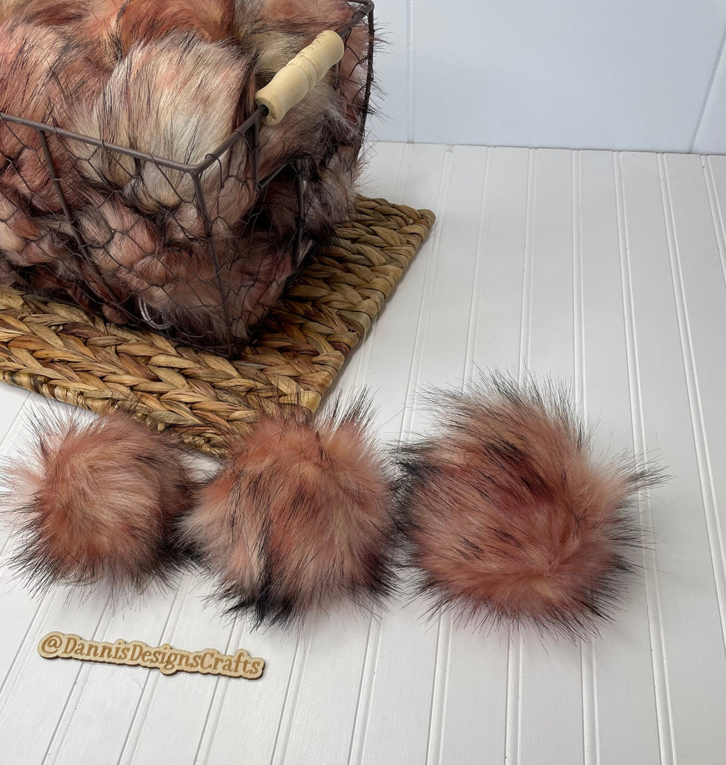 Apollo wolf pink faux fur Pom Pom