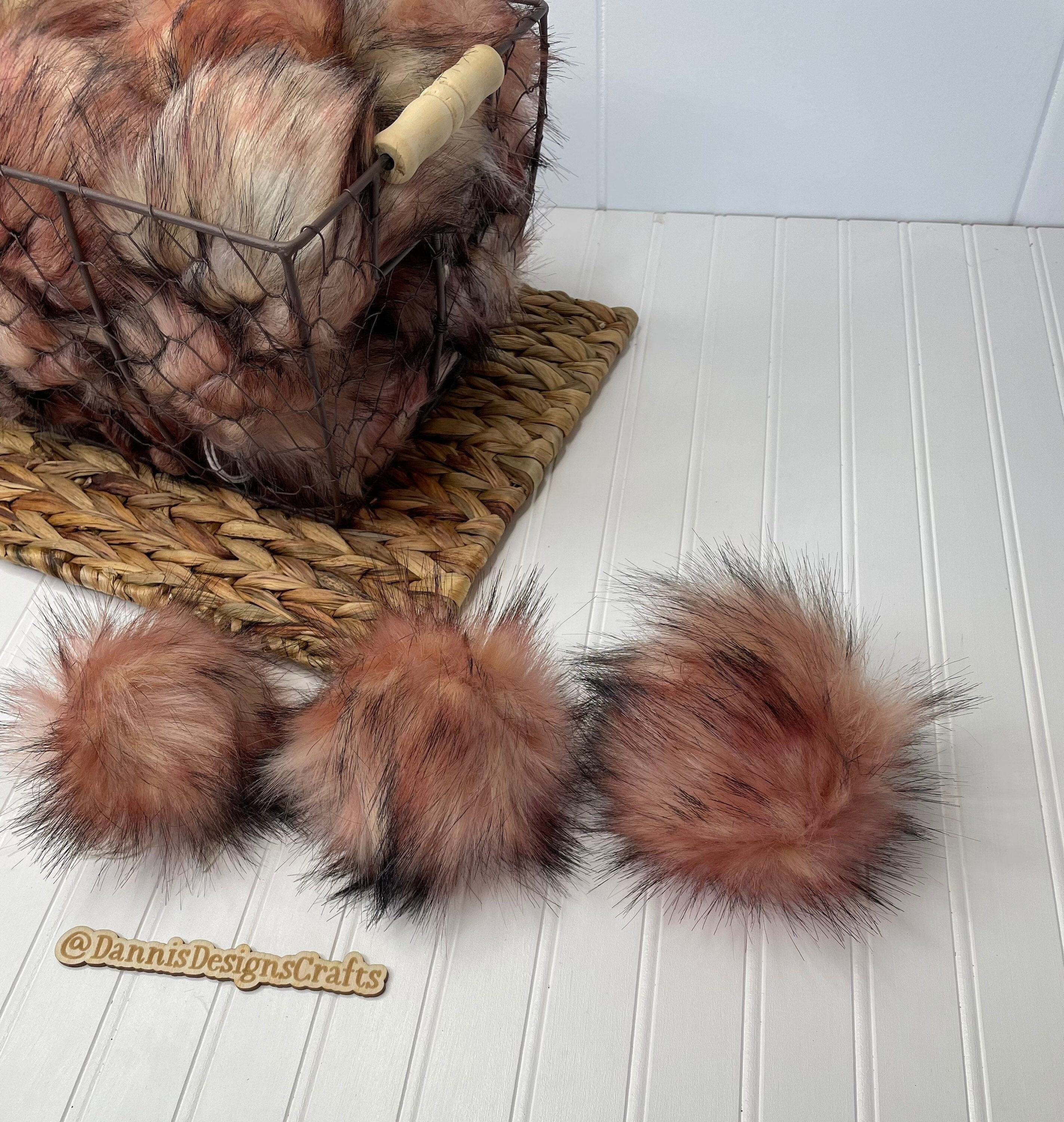 Apollo wolf pink faux fur Pom Pom