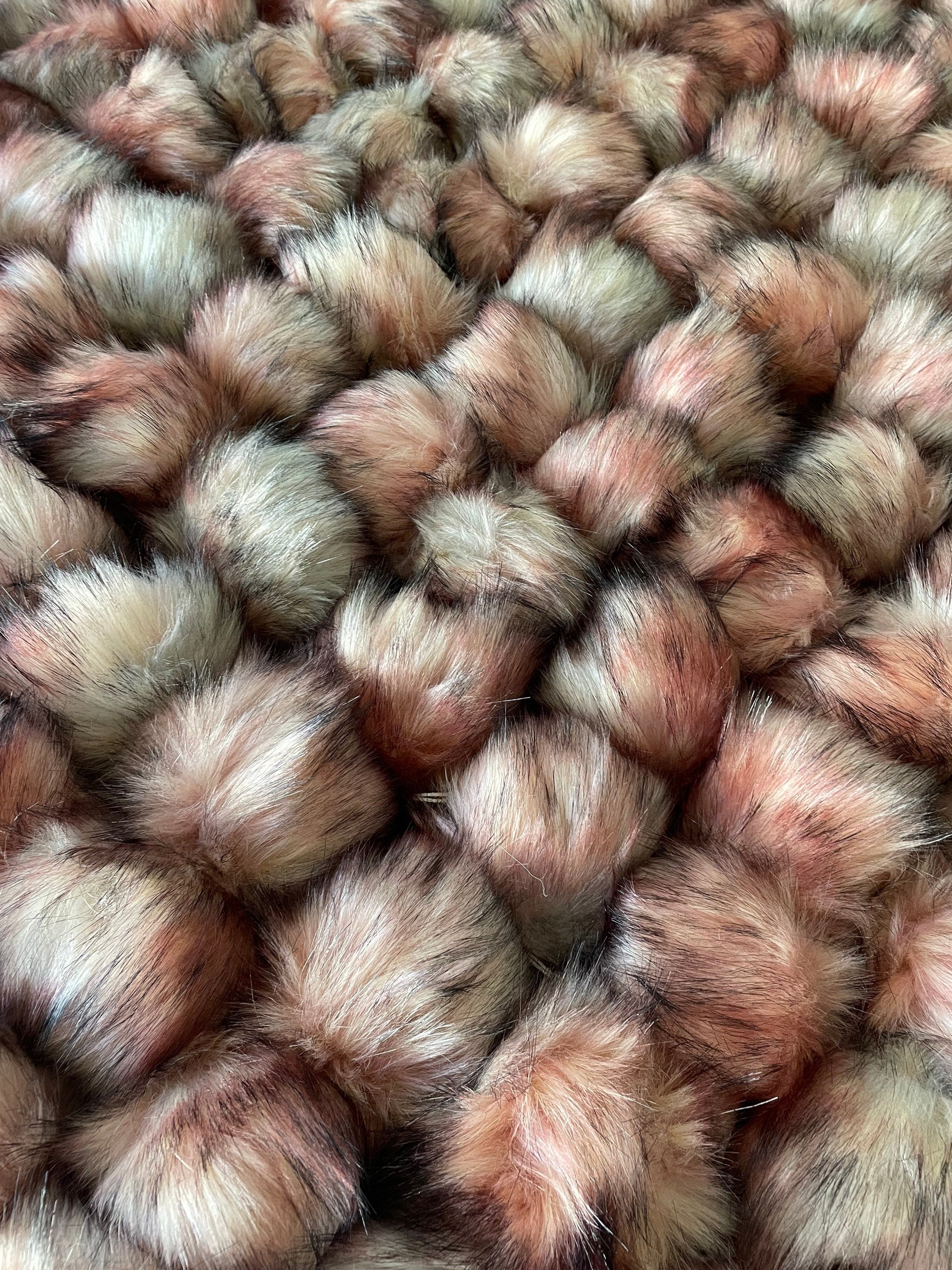 Apollo wolf pink faux fur Pom Pom
