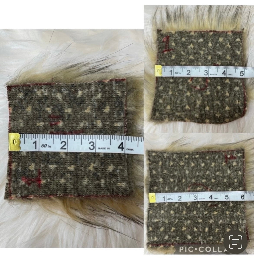 Retro flower lux faux fur pom pom