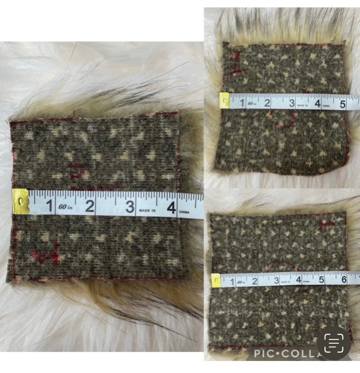 Retro flower lux faux fur pom pom