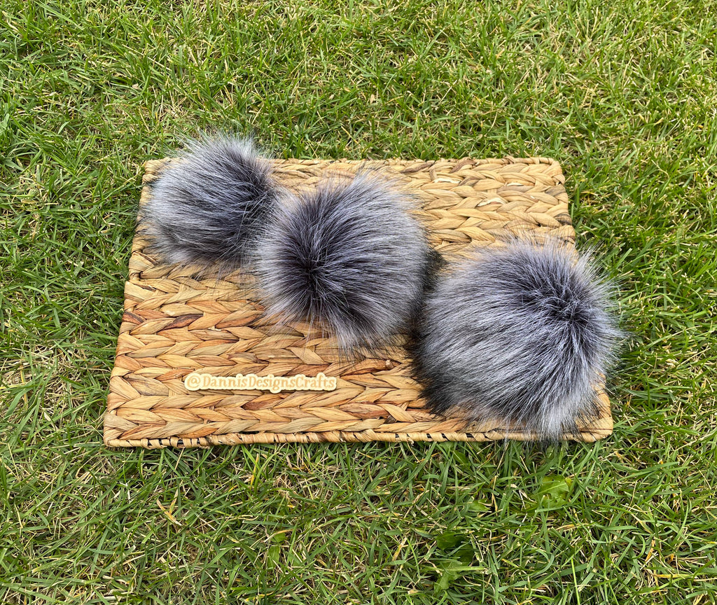 Sterling Luxe faux fur Pom Poms