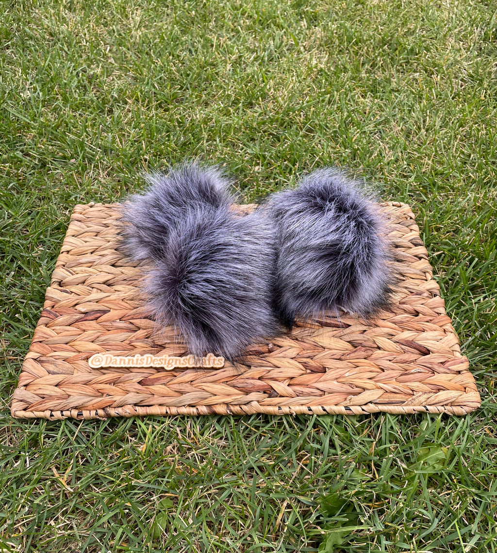 Sterling Luxe faux fur Pom Poms