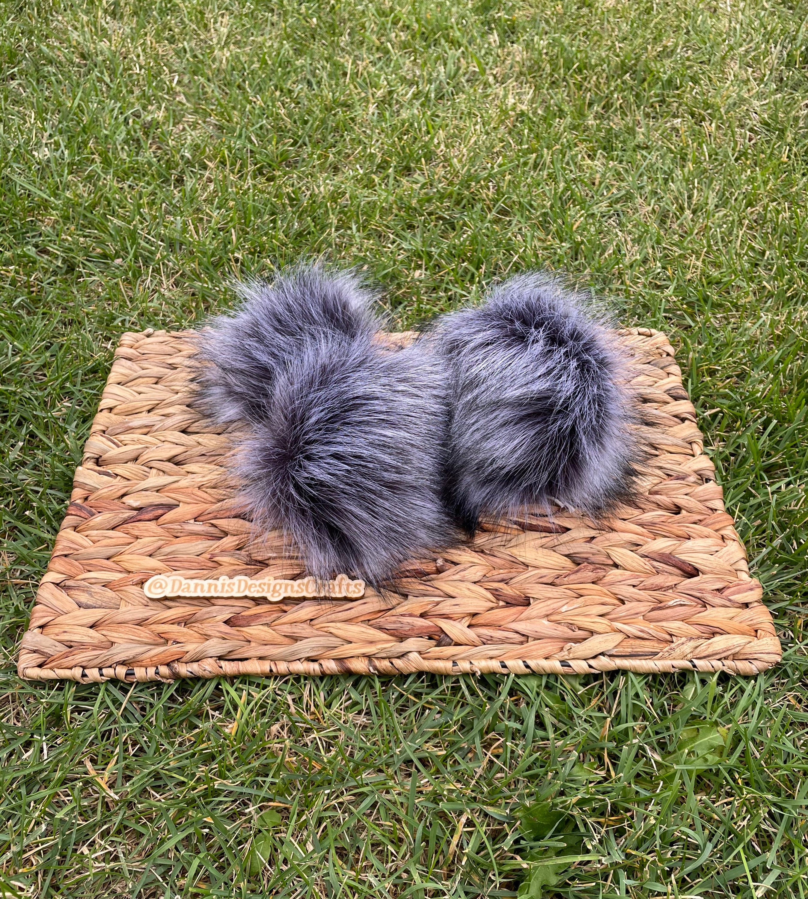 Sterling Luxe faux fur Pom Poms