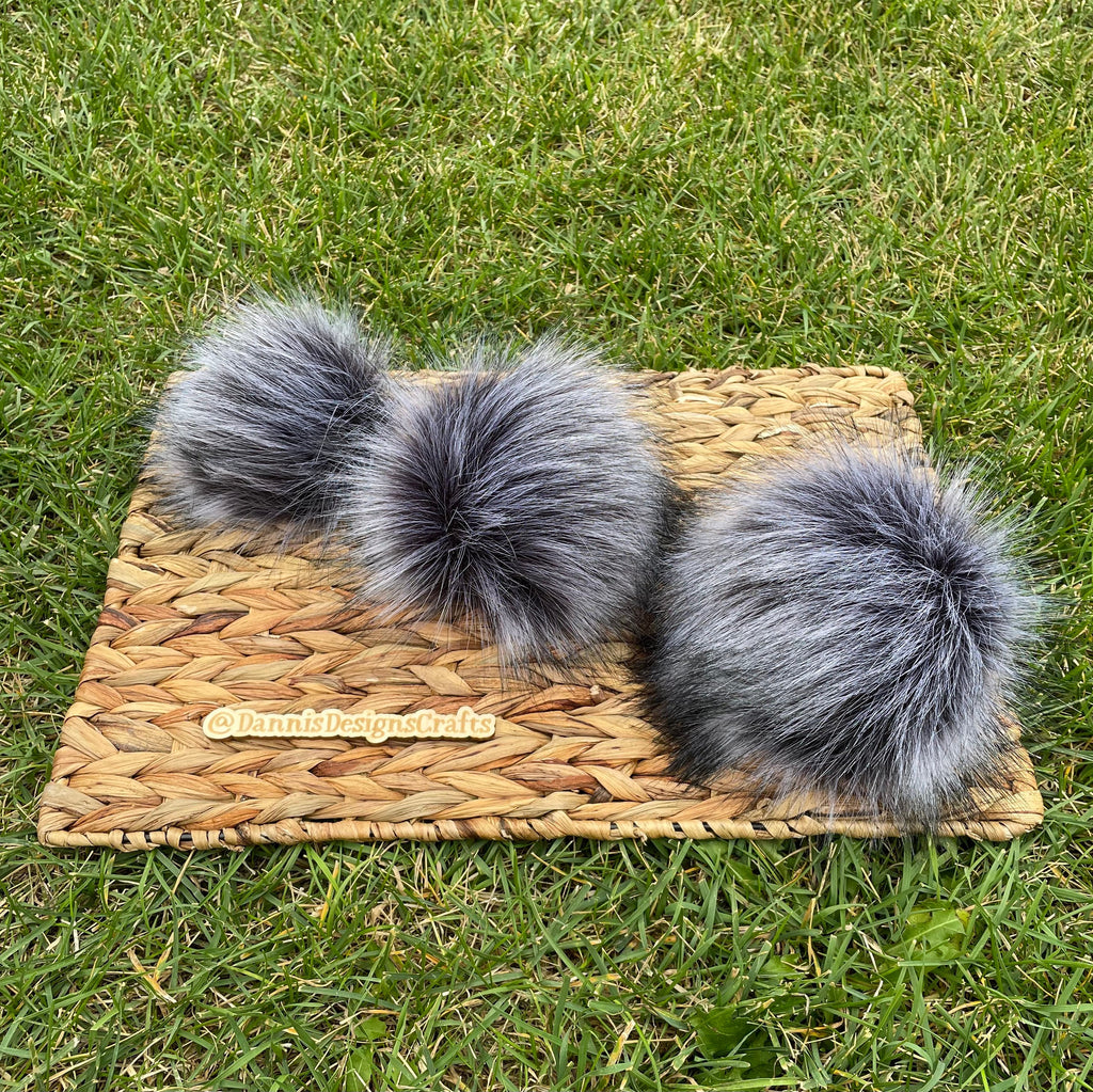 Sterling Luxe faux fur Pom Poms