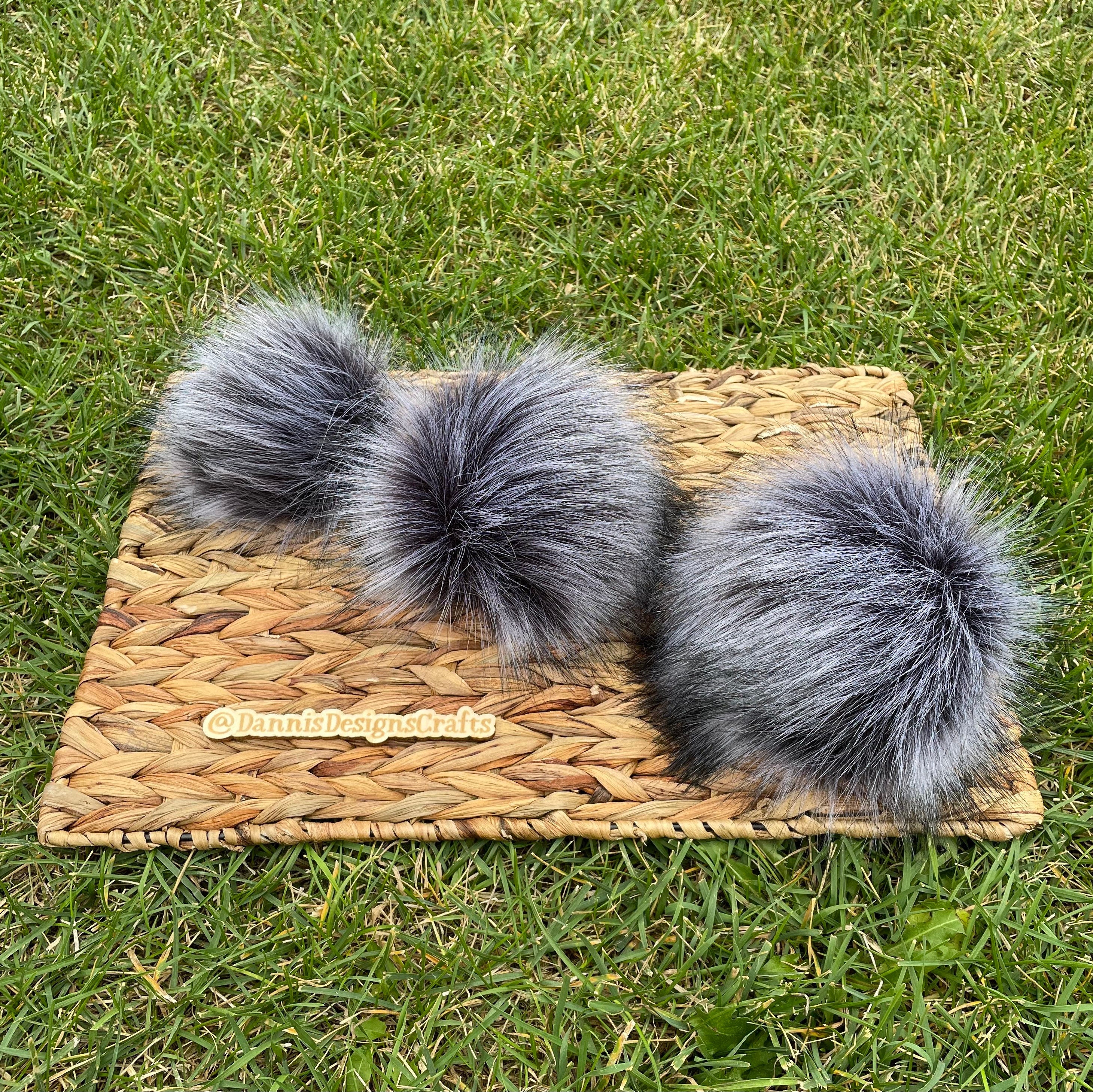 Sterling Luxe faux fur Pom Poms