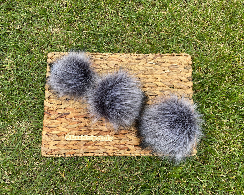 Sterling Luxe faux fur Pom Poms