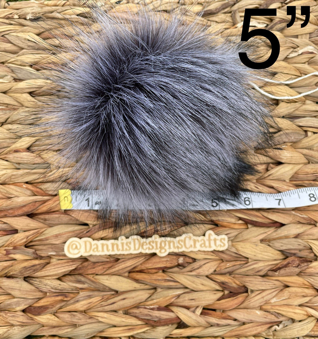 Sterling Luxe faux fur Pom Poms