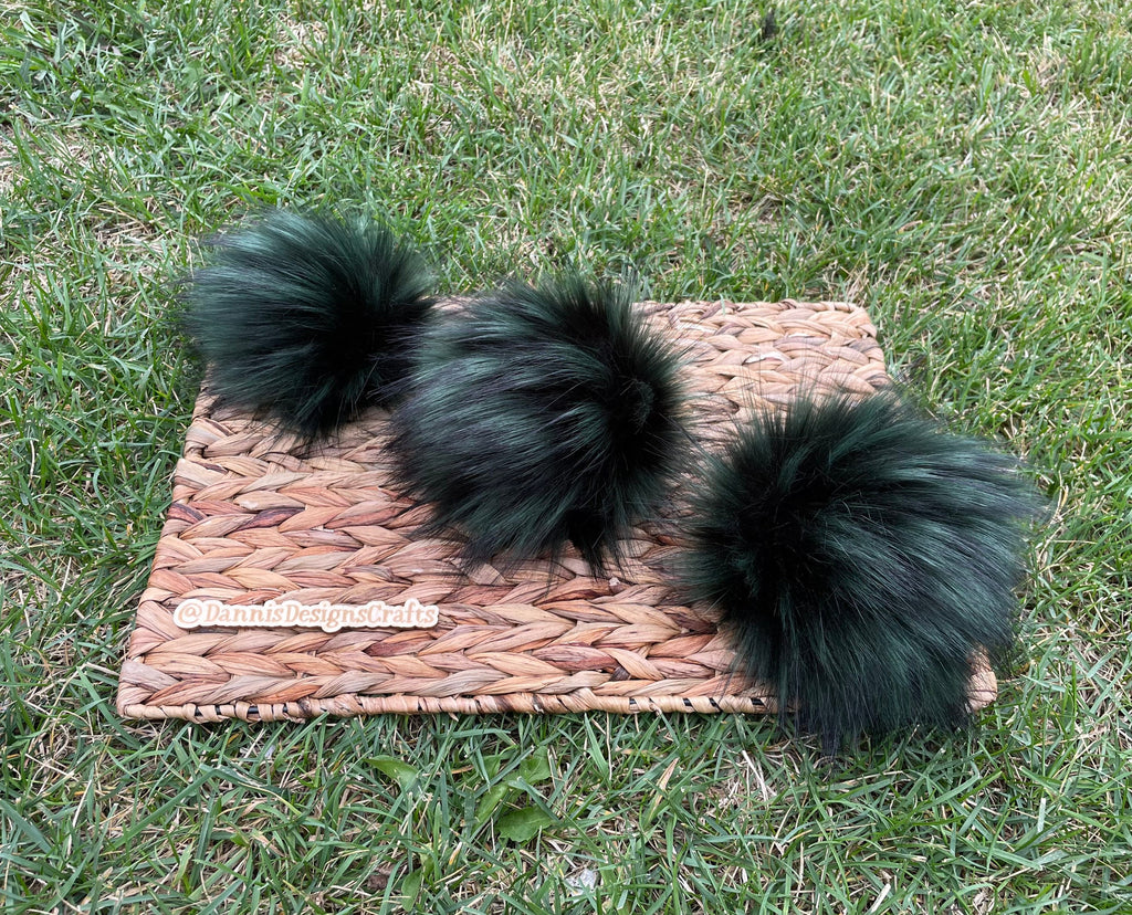 Pine tree Luxe faux fur Pom Poms