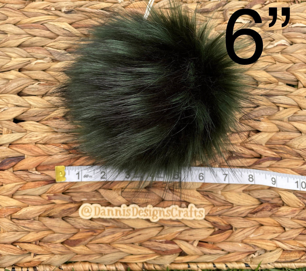 Pine tree Luxe faux fur Pom Poms