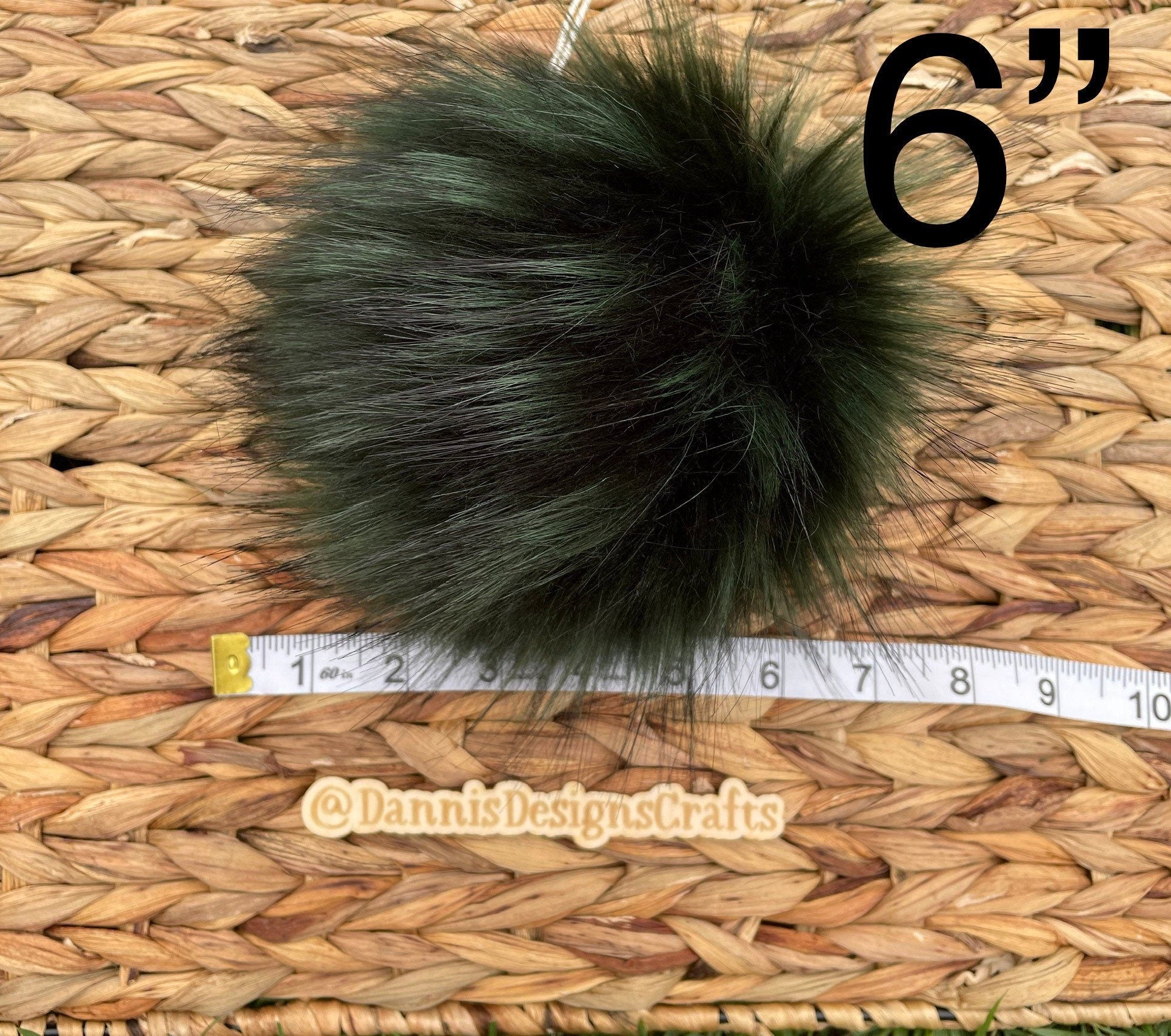 Pine tree Luxe faux fur Pom Poms