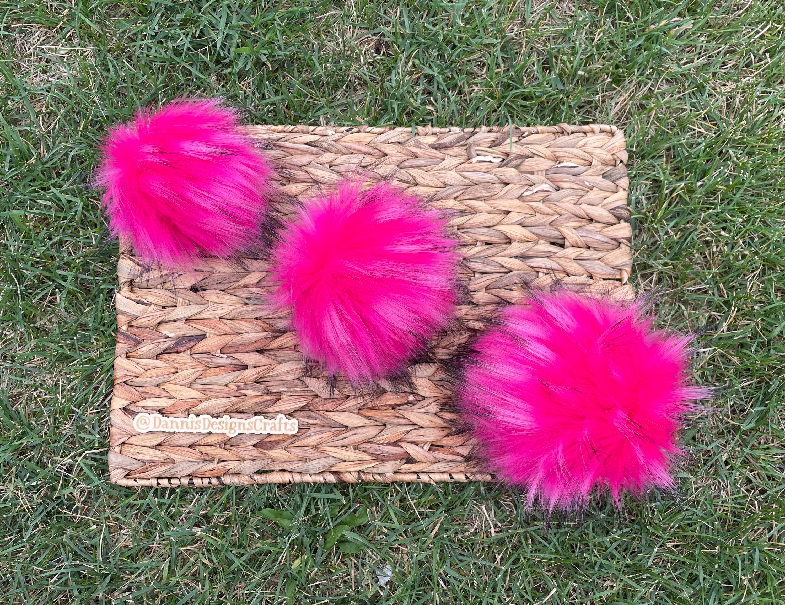 Calla lily Luxe faux fur Pom Poms