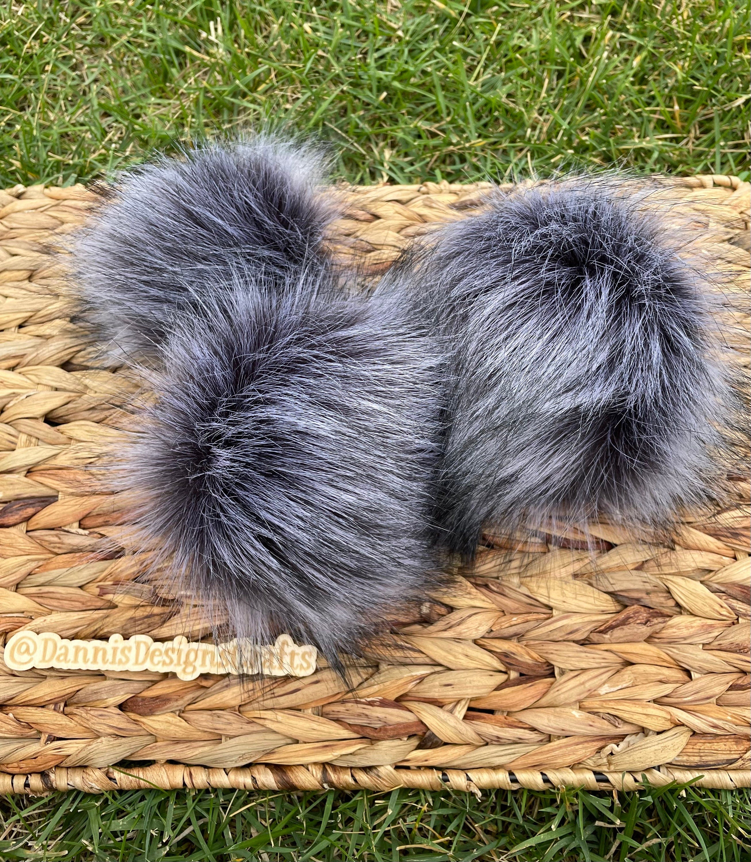 Sterling Luxe faux fur Pom Poms
