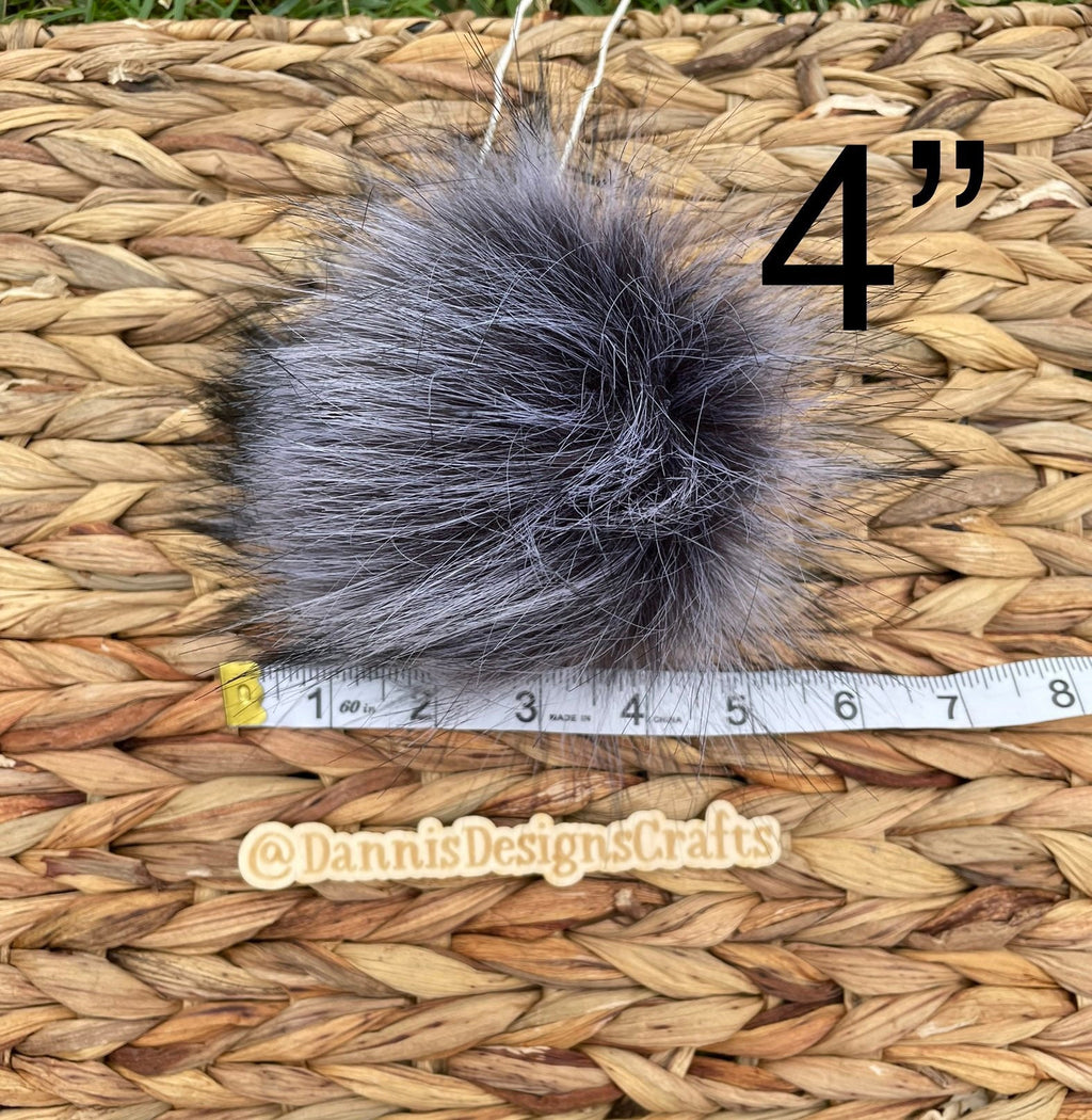 Sterling Luxe faux fur Pom Poms