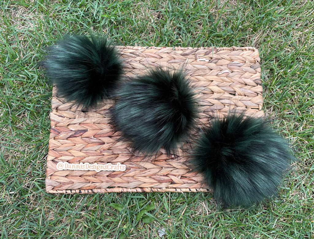 Pine tree Luxe faux fur Pom Poms