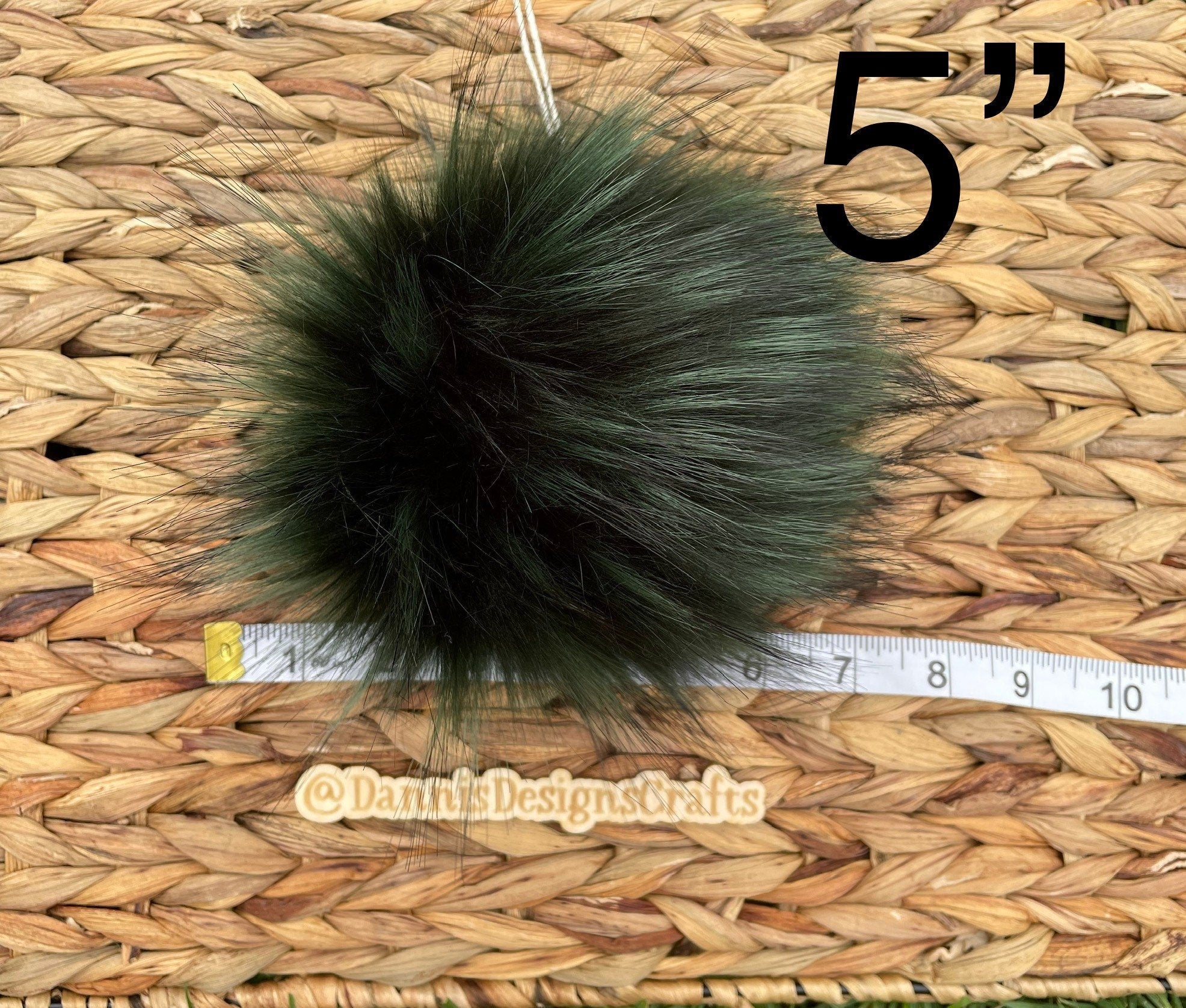 Pine tree Luxe faux fur Pom Poms