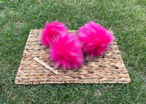 Calla lily Luxe faux fur Pom Poms