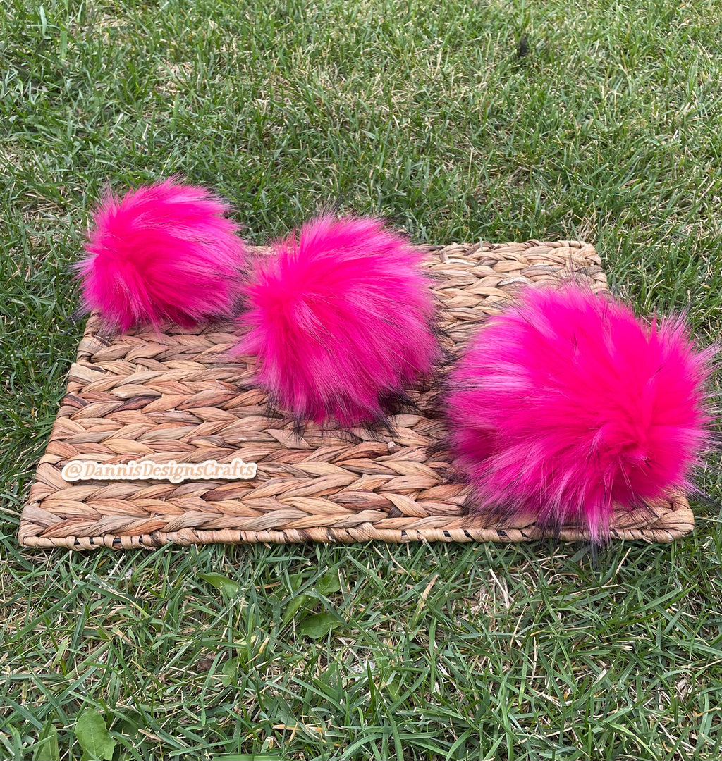Calla lily Luxe faux fur Pom Poms