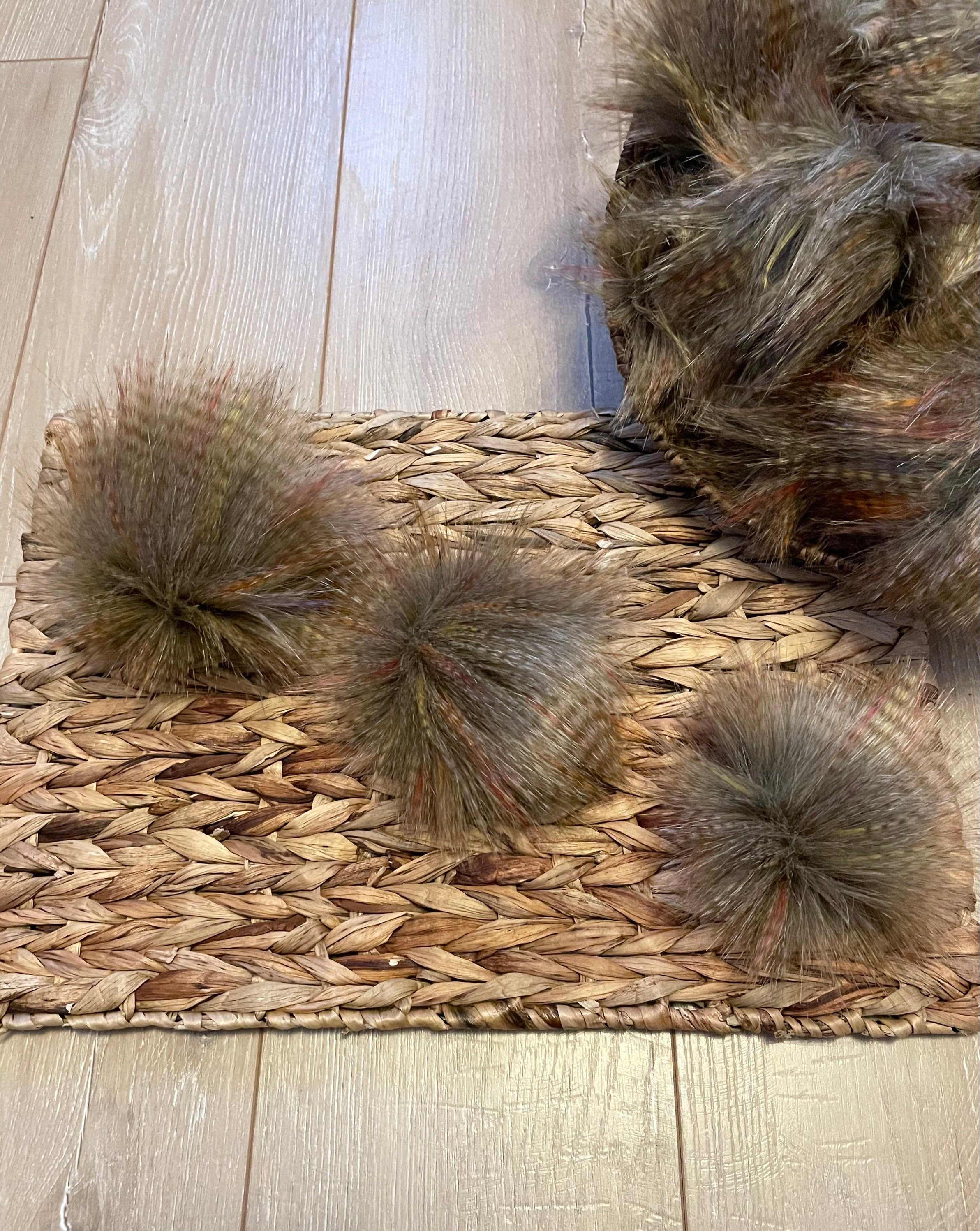 Antique faux fur Pom Pom