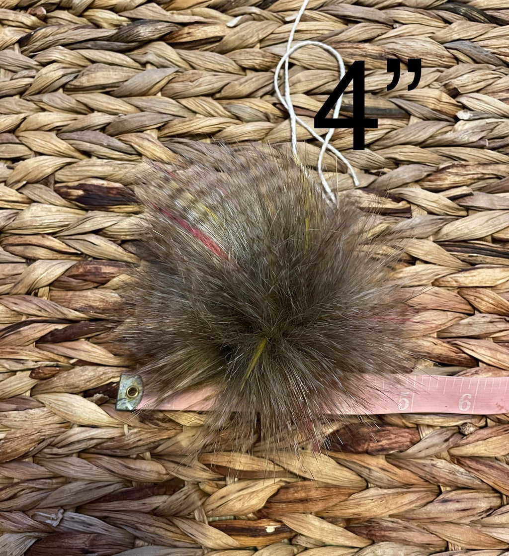 Antique faux fur Pom Pom