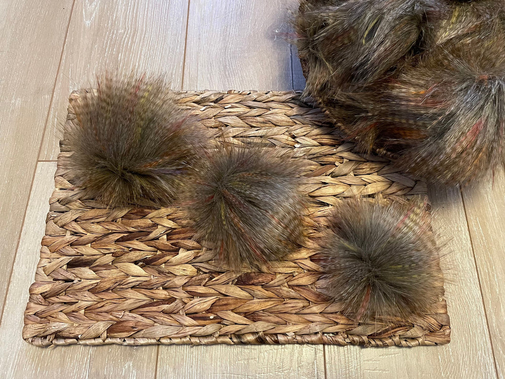 Antique faux fur Pom Pom
