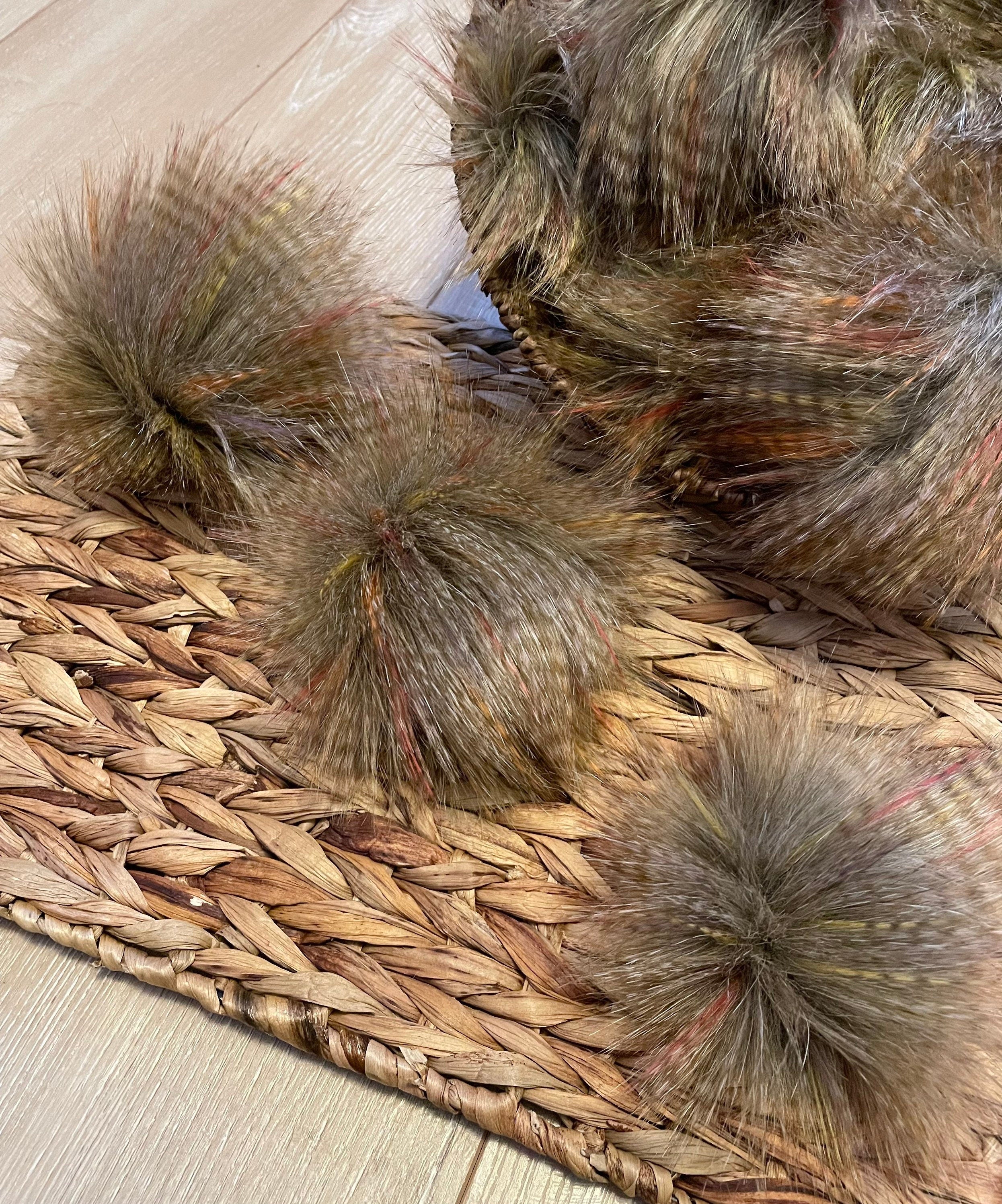 Antique faux fur Pom Pom