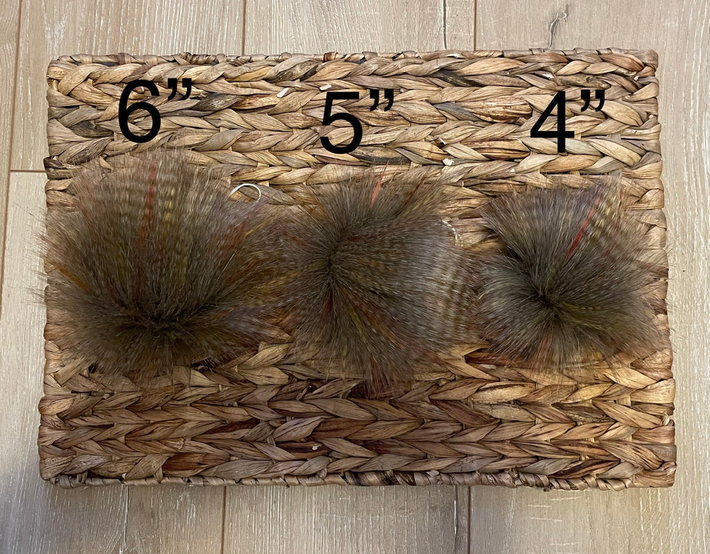 Antique faux fur Pom Pom