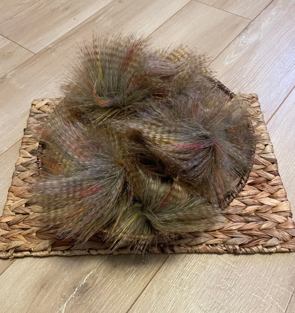 Antique faux fur Pom Pom