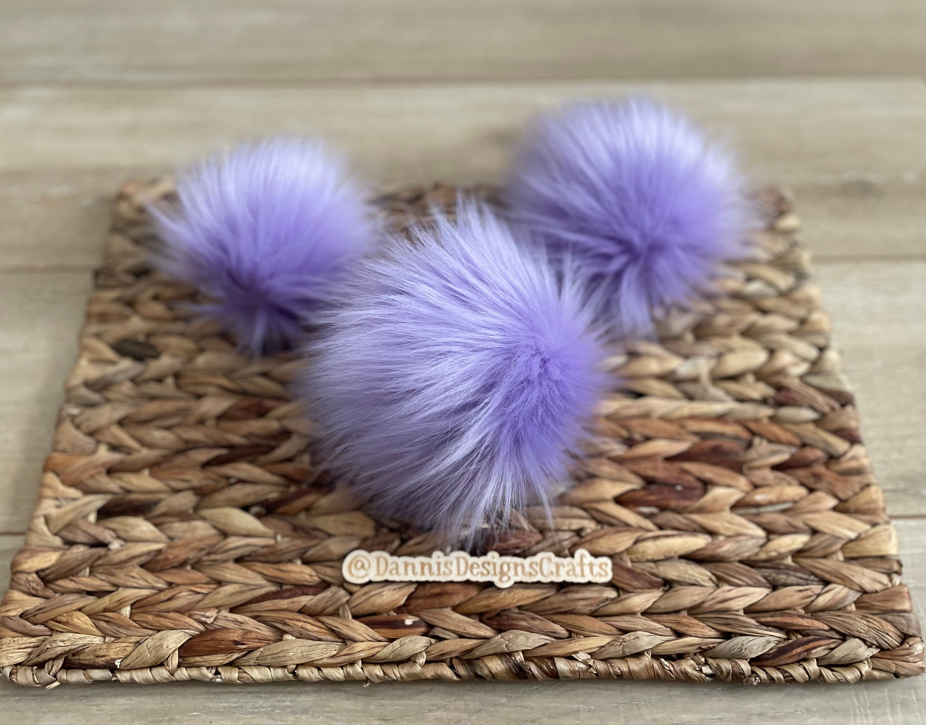 Lavender faux fur Pom Pom