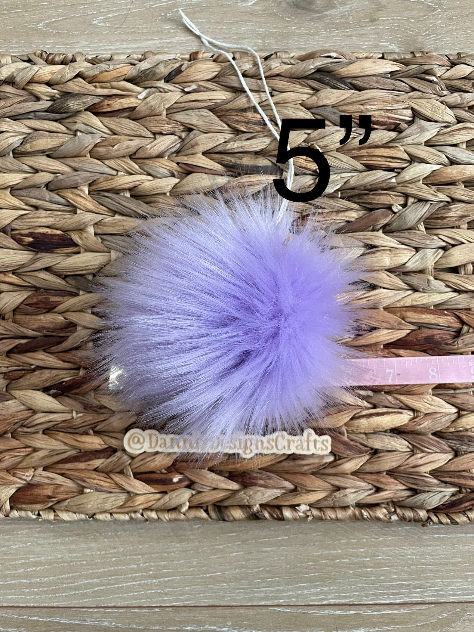Lavender faux fur Pom Pom