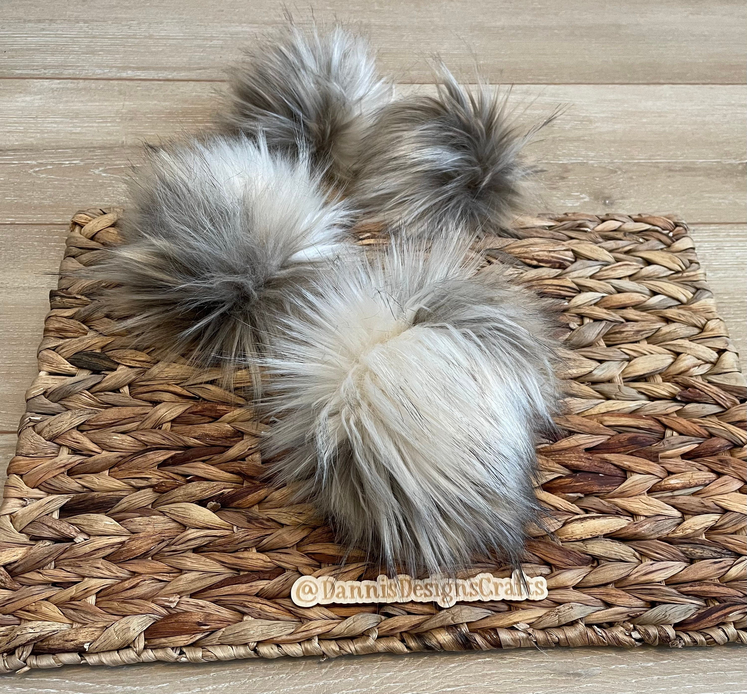 Mojave desert wolf faux fur Pom Pom
