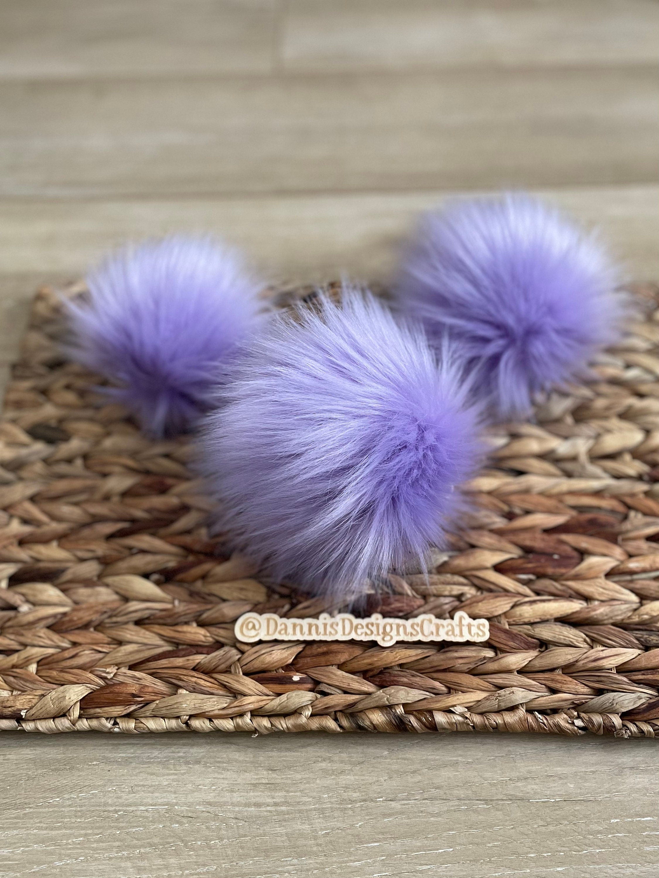 Lavender faux fur Pom Pom