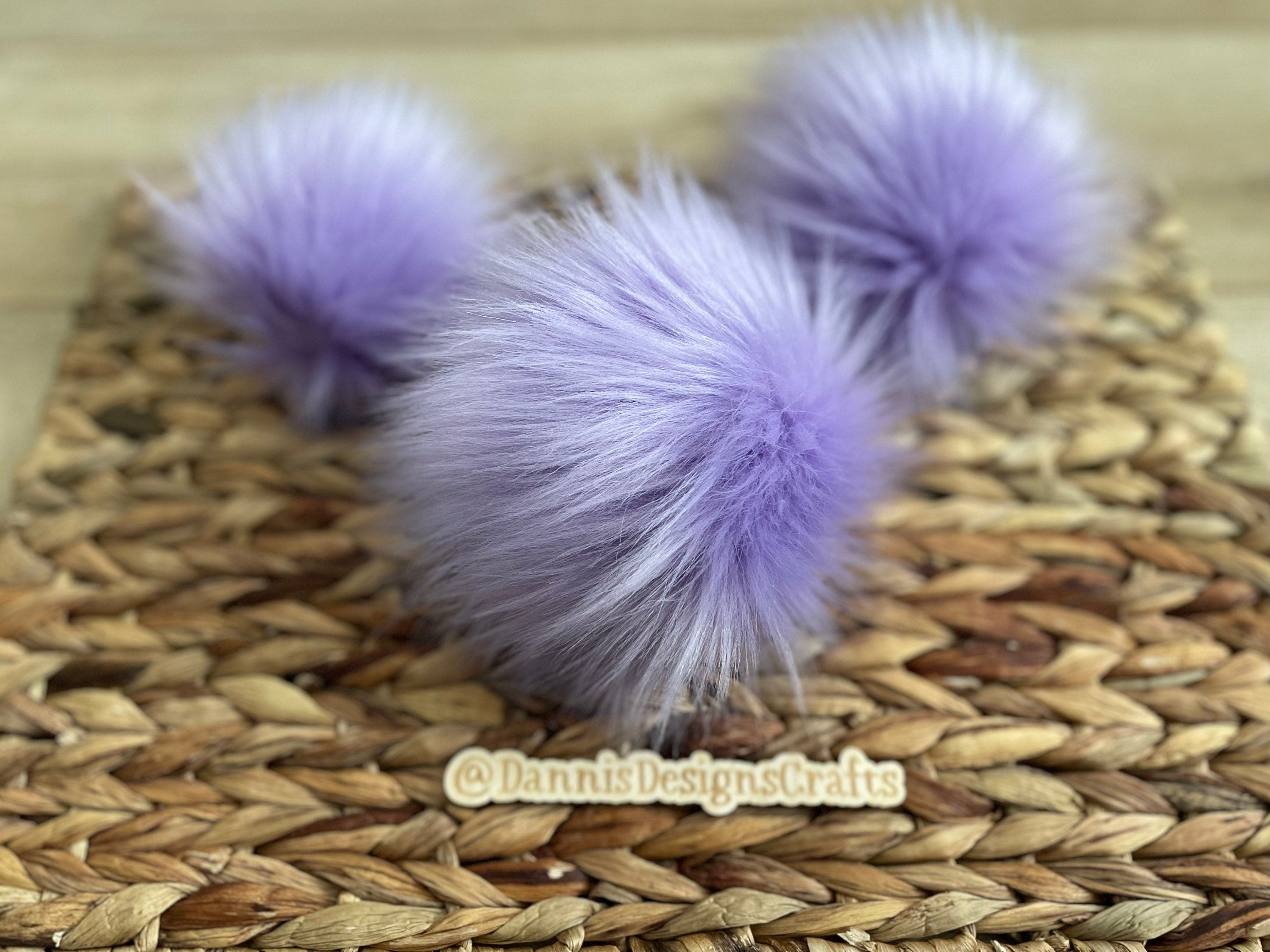 Lavender faux fur Pom Pom