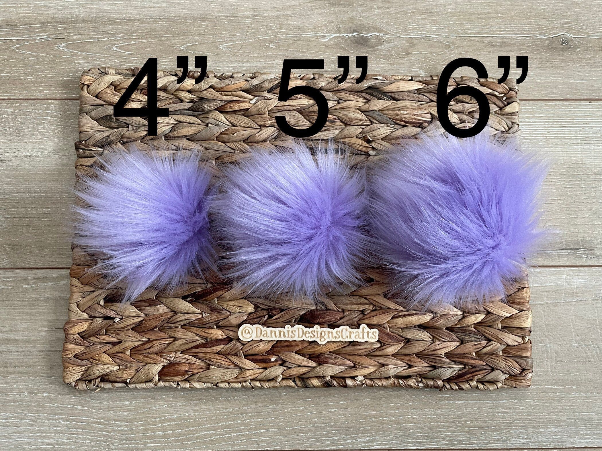 Lavender faux fur Pom Pom