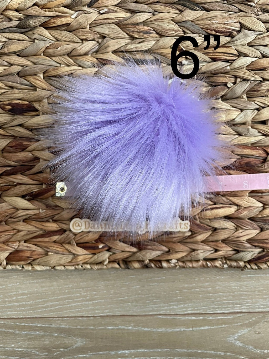 Lavender faux fur Pom Pom