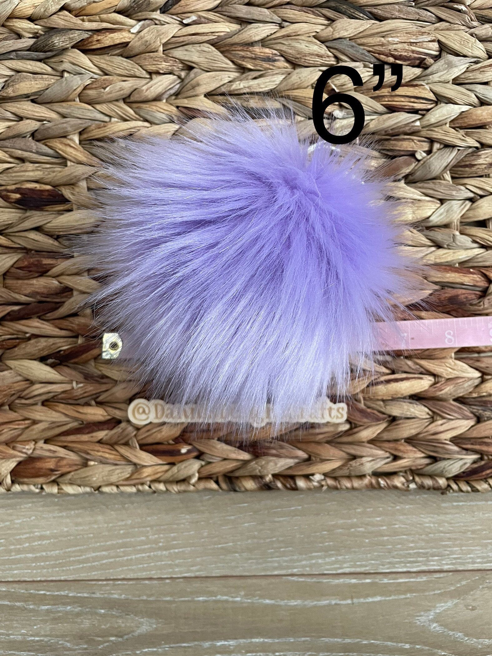 Lavender faux fur Pom Pom