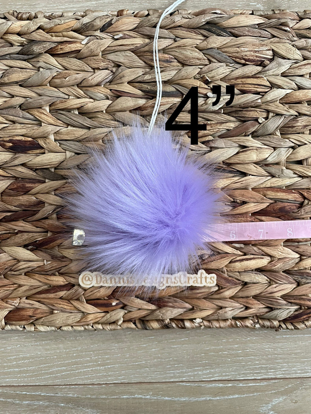 Lavender faux fur Pom Pom