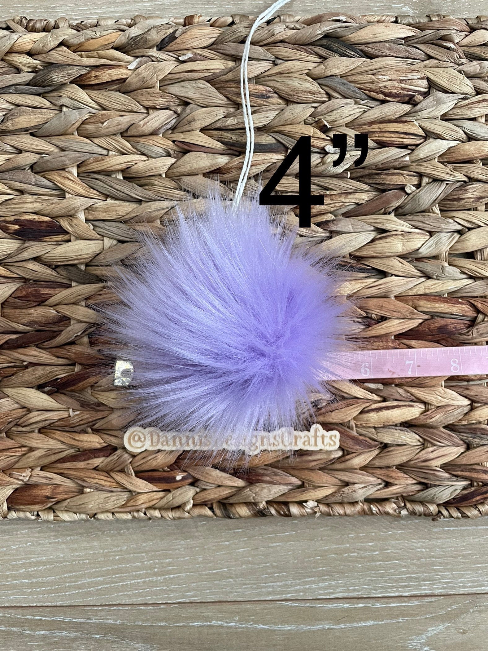 Lavender faux fur Pom Pom