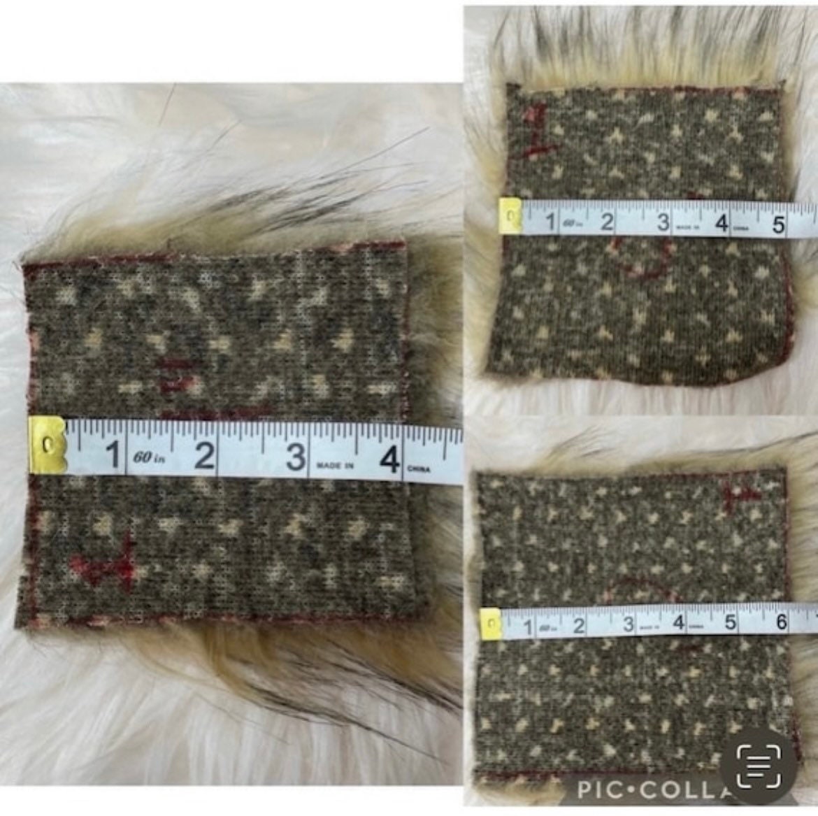 Soft pink with shiny tinsel Faux fur Pom Pom