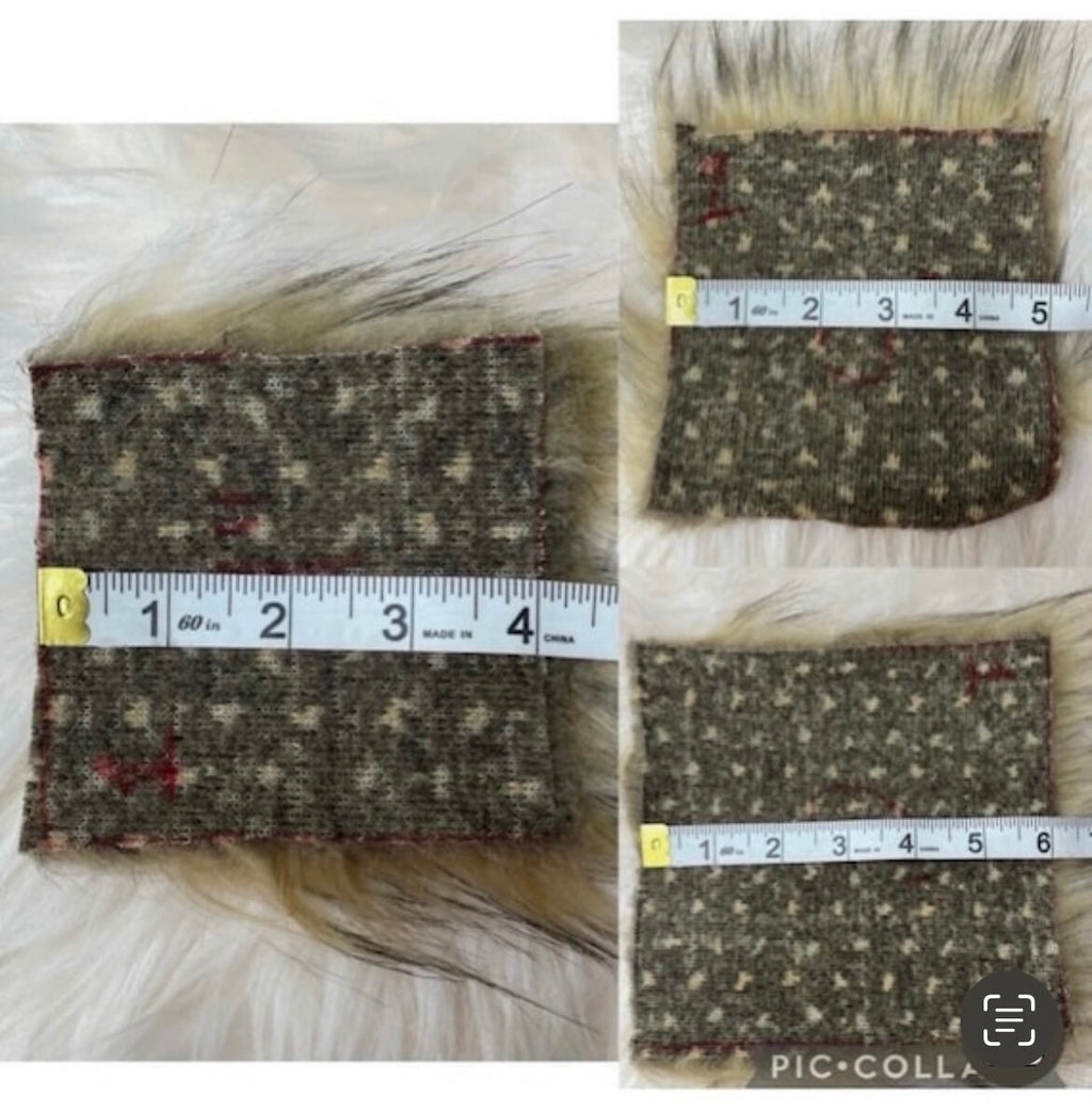 Light pink black tips Luxe faux fur Pom Poms