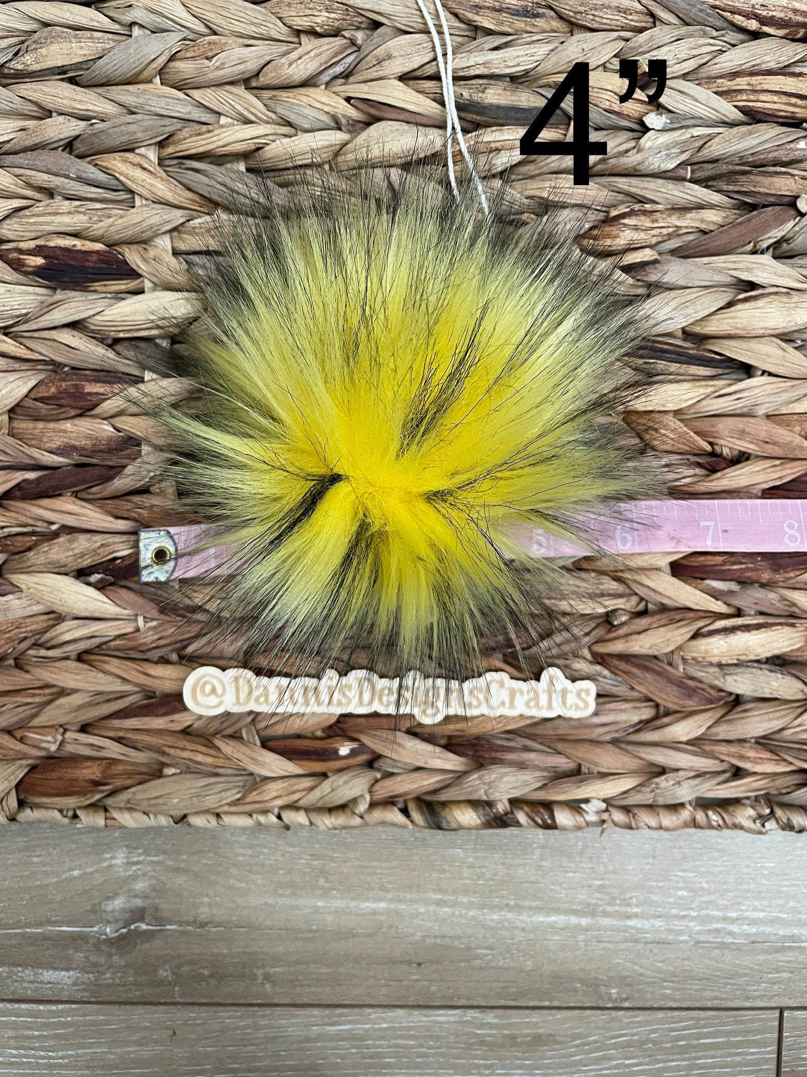 Honey bee Faux fur Pom Pom