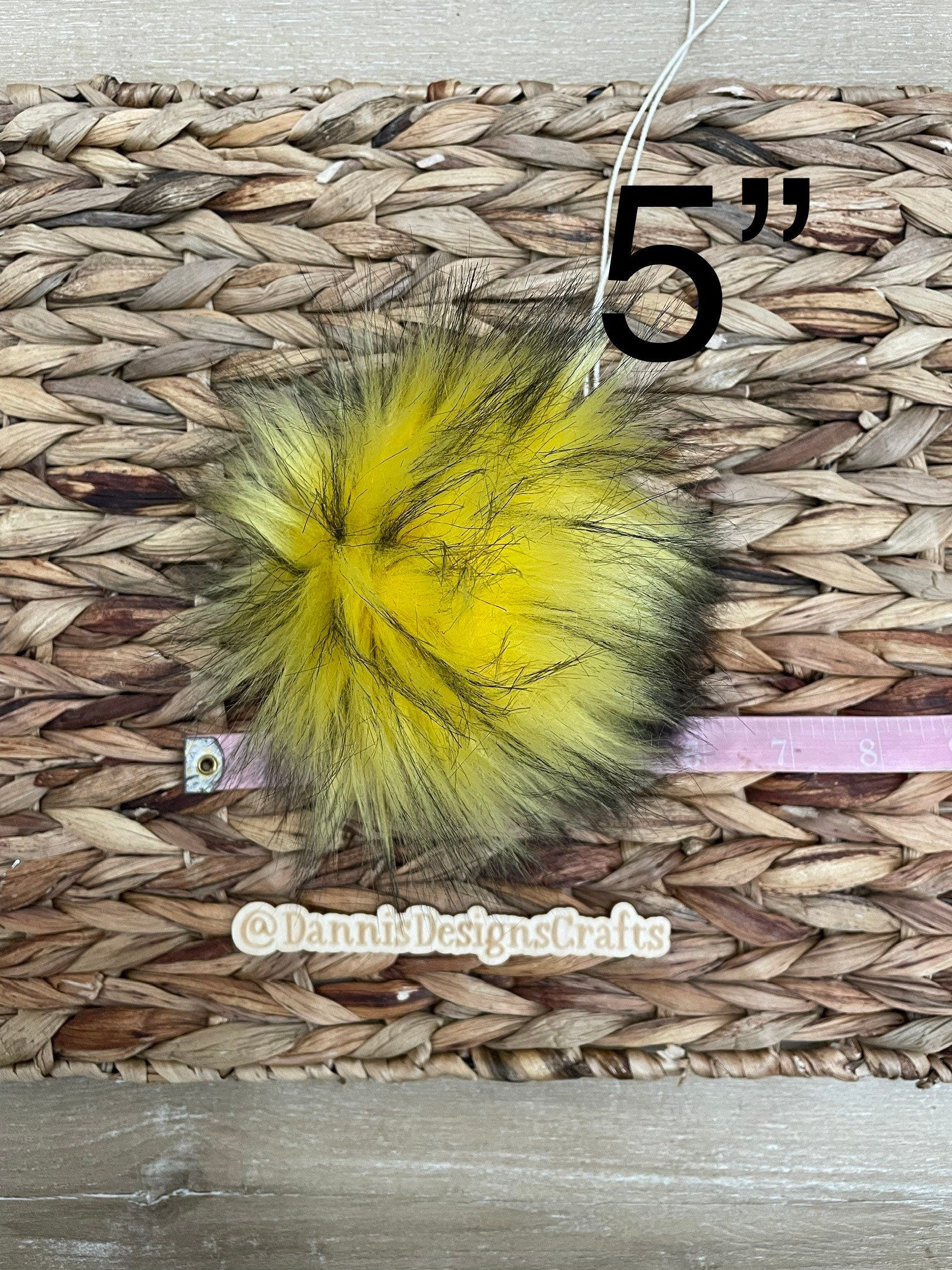 Honey bee Faux fur Pom Pom