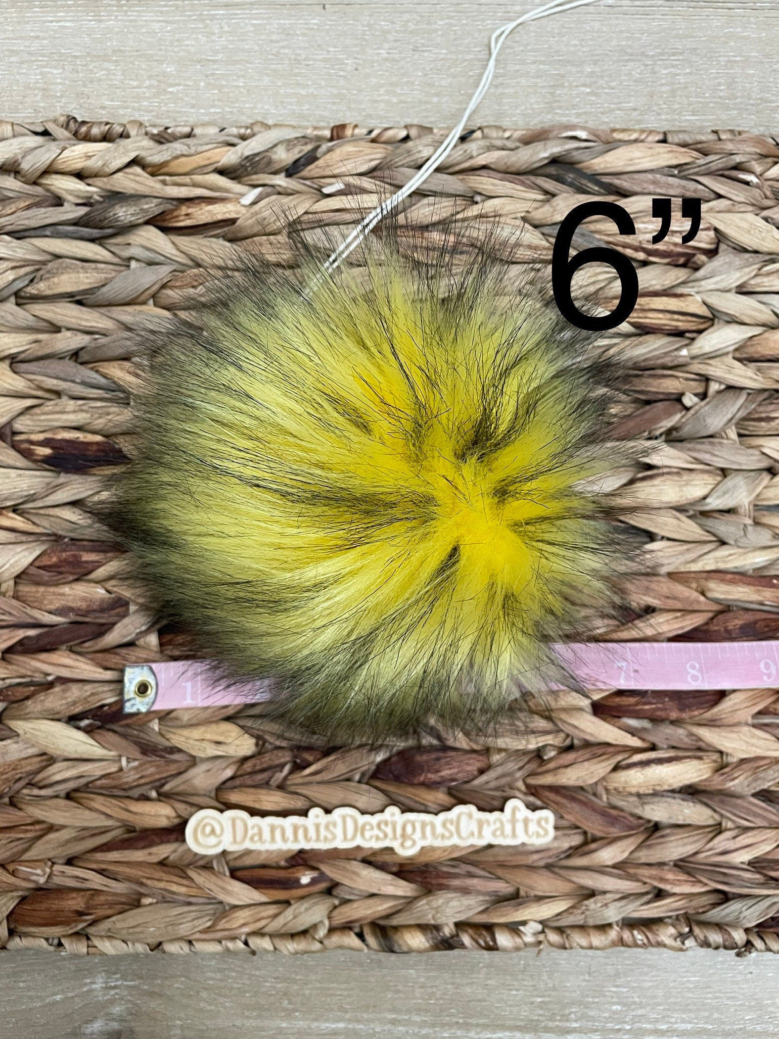 Honey bee Faux fur Pom Pom