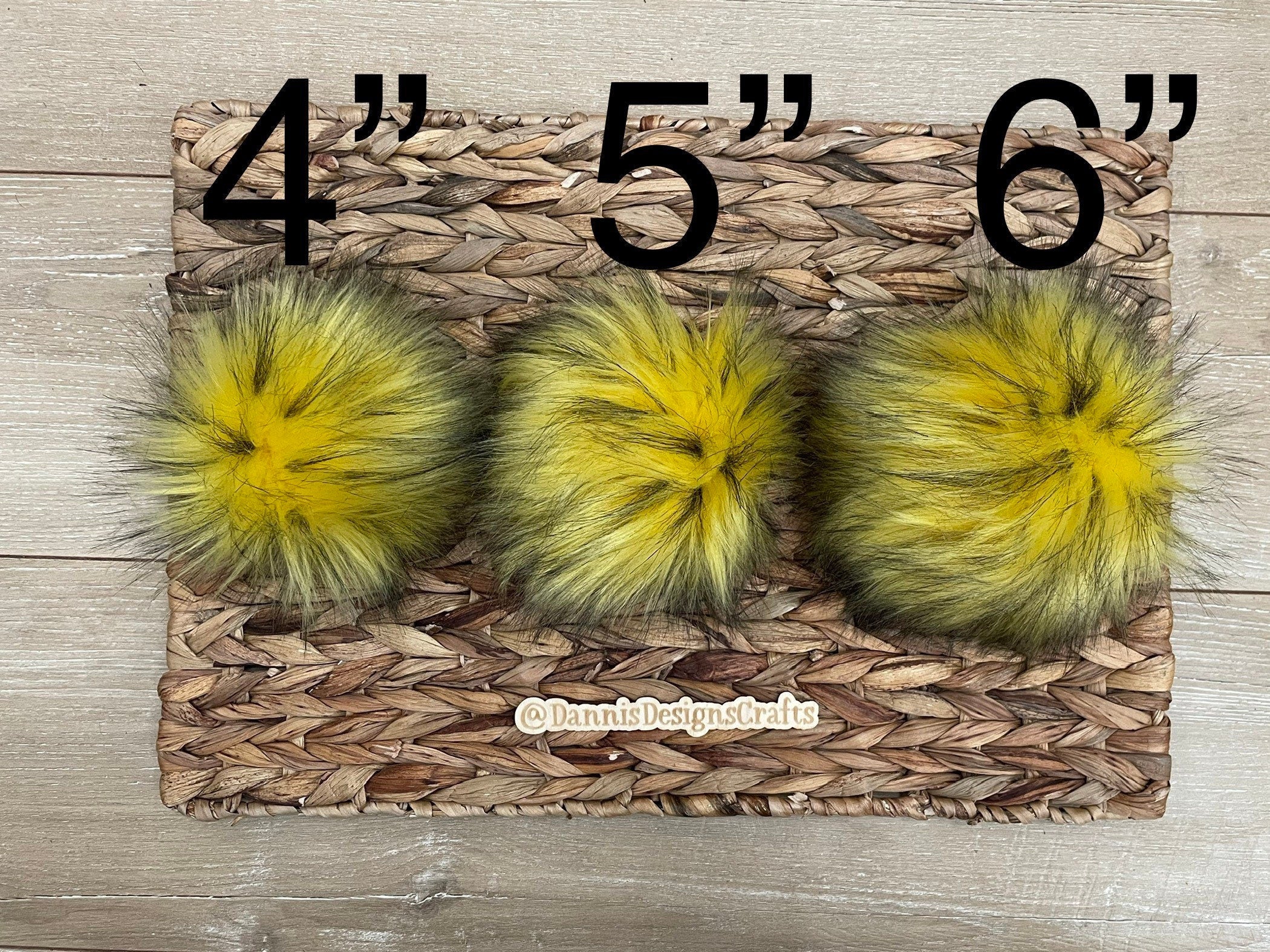 Honey bee Faux fur Pom Pom